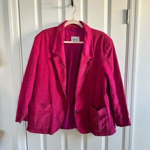 Pink corduroy blazer